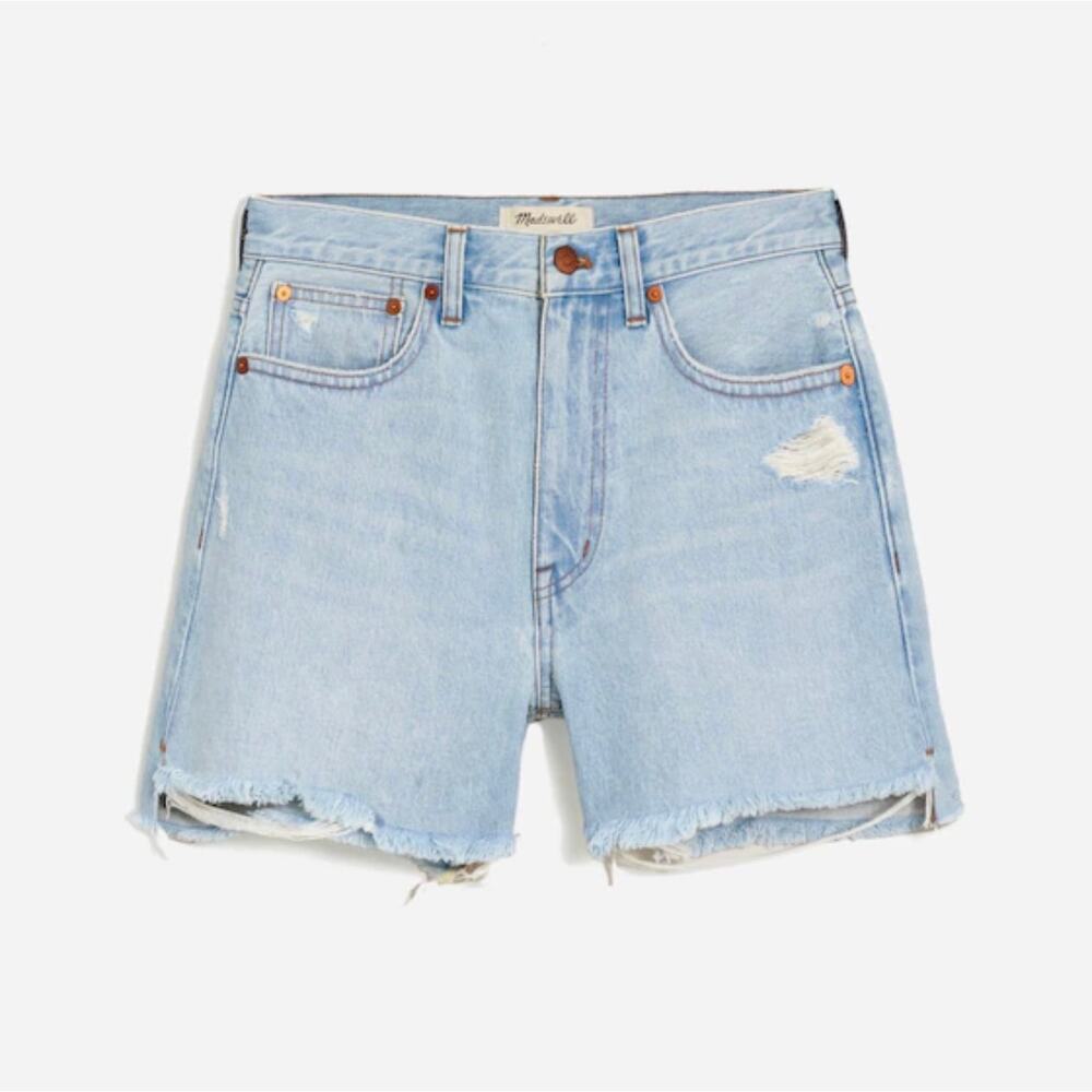 Madewell Shorts Women Size 32 Relaxed Denim Frayed NWT